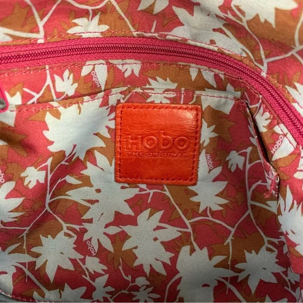 Hobo Shane Grey Leather Flap Crossbody Purse Bag